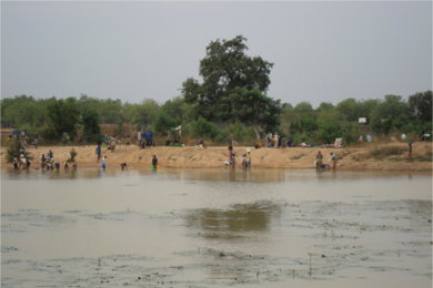 Ghanasco Dugout, Tamale, Ghana — a typical water-collection area for the villages in the region
