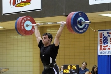Mike Nackoul opening Clean & Jerk of 165 kilos (363 pounds).
