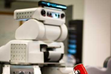 The researchers test their program on a real-life robot, which is able to decide that a can needs to be picked up, then plan and execute the actual motions necessary to lift it from a table.