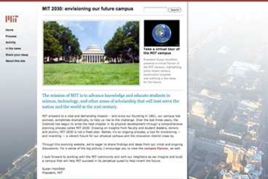 A screenshot from the MIT 2030 website.