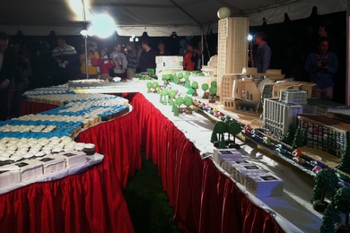 Montilio's baked a 750 pound cake for Toast to Tech.