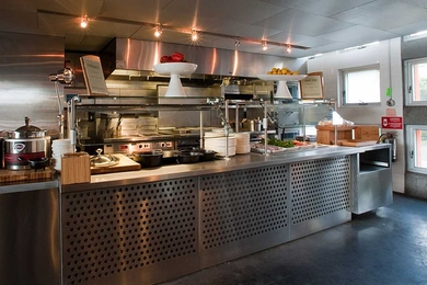 Renovations to the dining halls, such as this facility in Simmons, were made over the summer to support all-you-care-to-eat dining and new specialty stations for each house.