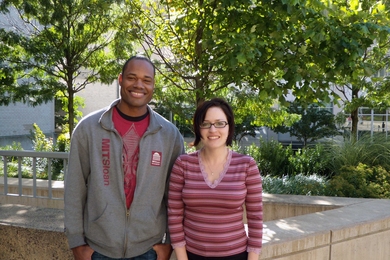 Ajamu Kitwana, left, and Esther Faust.