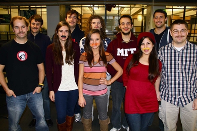 Members of the AeroAstro Movember team show off their ‘staches for Movember, a charity event to raise money for prostate cancer research.