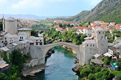 The Old Bridge in Mostar, Bosnia-Herzegovina.