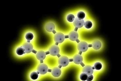 stick-and-ball model of a molecule
