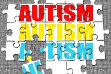 Jigsaw puzzle with the word "autism"