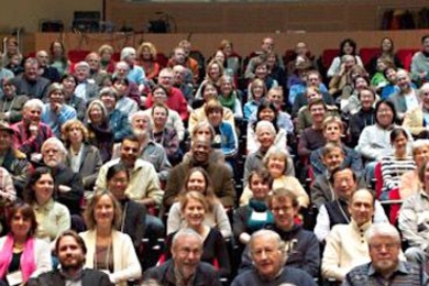 50 Years of Linguistics at MIT event: detail from the group photograph; Stata Center, December 2012.