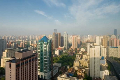The skyline of Shanghai, China