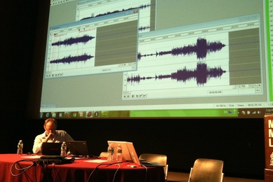 Visiting Artist Ben Houge presents at Sound and Real-Time Systems panel.