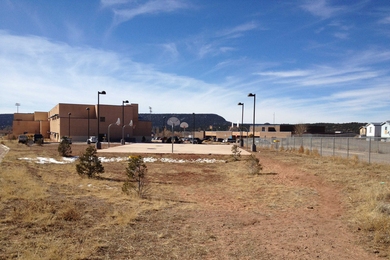 Navajo Middle School &#8212; where senior Joe Conte developed an outer space unit for the school's sixth-grade science class &#8212; sits on the Navajo Nation in New Mexico.