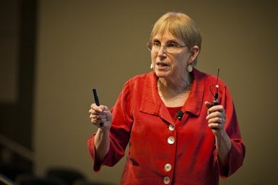Biology and chemistry professor JoAnne Stubbe presents the 40th Annual James R. Killian Jr. Faculty Achievement Award Lecture, titled "Radicals: Your Life Is In Their Hands," on March 6.