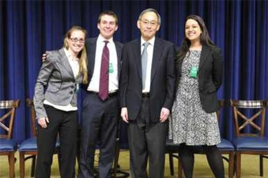 Secretary Chu with students from MIT at the Better Buildings Case Competition finale, held in Washington D.C.
