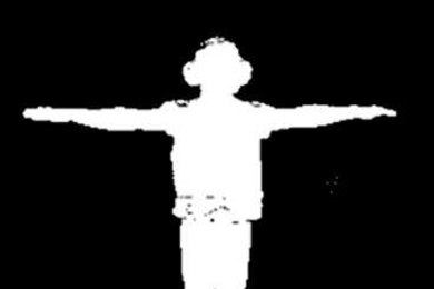person with arms outstretched to each side
