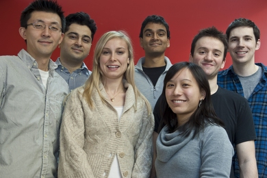 Graduate students John Sun, Mohammad Araghchini, Jenna Wiens, Ramesh Sridharan, Audrey Fan, Michael Georgas and James Cowling serve as REFS for the Department of Electrical Engineering (EECS) and Computer Science. REFS help their peers make informed decisions in EECS and 10 other departments across campus.