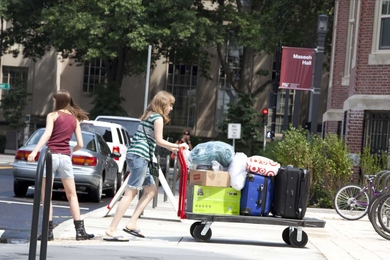 Students move into the dorms during Orientation last year. A new report calls for improvements to MIT’s Orientation program, as well as Residential Exploration (REX)