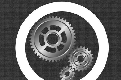 Gears inside a "woman" symbol