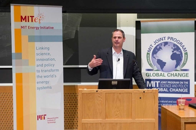 Toyota's Tom Stricker talks about the Open Fuel Standard. The event was hosted by the Joint Program on the Science and Policy of Global Change and MIT Energy Initiative. 