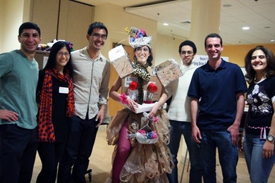 The 'Fashion Show; winner with several other Sidney-Pacific residents