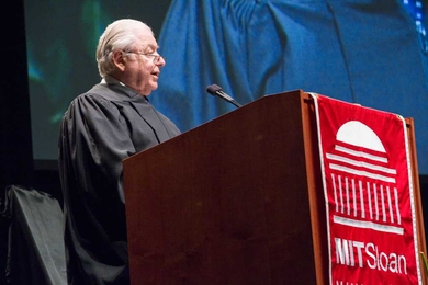 Distinguished Alumni speaker Martin Trust, SM ’58, Industrial Management.