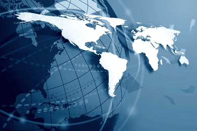 Map of globe