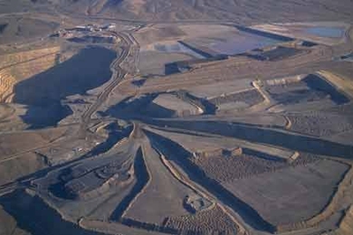 McCoy Cover Mine (silver), Lander County, Nevada. Open pit mining during operations.