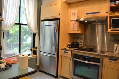 This newly renovated kitchen in Senior House is only an example of the many improvements Housing made to residence halls throughout the summer.