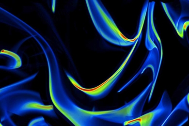 Detailed computer simulation shows how a particle of nutrients gets distributed by turbulent water.