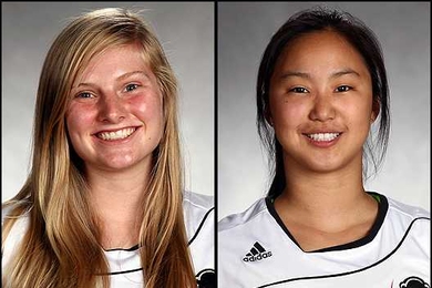 Senior Katie Spielbauer and junior Sharon Hao