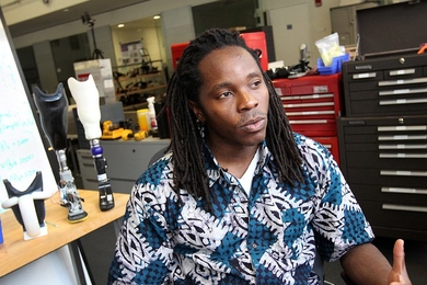 David Moinina Sengeh is working to improve prosthetic limbs.