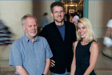 From left: Rex Britter, Carlo Ratti and Prudence Robinson of urban studies and planning and the SENSEable City Laboratory used existing infrastructure in two MIT buildings to detect mismatches between human occupancy and consumption of electricity, chilled water and steam.