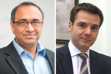 Professor Sanjay Sarma, left, and Executive Vice President and Treasurer Israel Ruiz.
