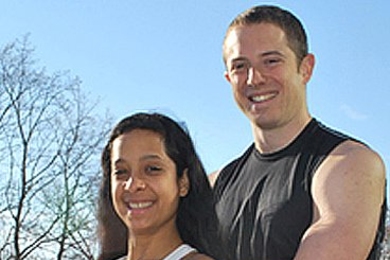 From left, Yscaira Jimenez MBA ’14 and Lior Paritzky MBA ’14