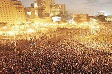 Tahir Square in Cairo, Egypt, during the demonstrations of the Arab Spring
