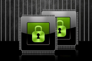 Graphic illustration of two computerized locks