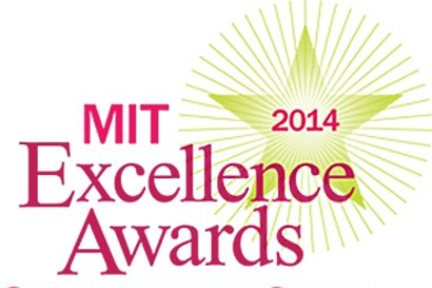 Text reads "MIT Excellence Awards - Celebrating Staff" next to gold star that reads "2014."