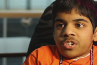 A screenshot of Prashanth Venkataram ’14 from one of the UROP Profile videos. 