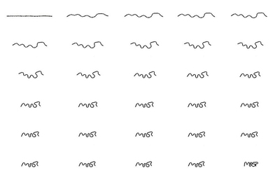 Hot off the 3-D printer, a polymer strand dropped in water folds itself into the MIT logo.