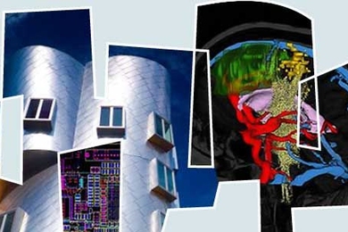 Geometric cutout shows MIT's Stata Center