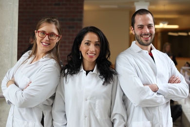 (From left) Nuria Oliva, Natalie Artzi, and João Conde