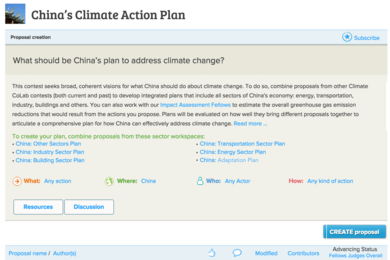 MIT Climate CoLab contest