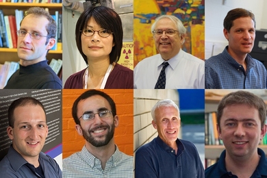 (Clockwise, from top left) Jacopo Buongiorno, Lin Wen Hu, Mujid Kazimi, Thomas McKrell, Michael Demkowicz, Kord Smith, Koroush Shirvan, and Michael Short
