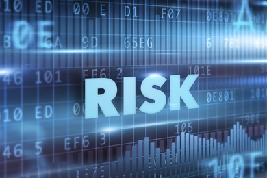 "Risk" in big blue letters
