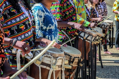 MIT Rambax Senegalese Drumming Ensemble, as seen in a new book, "Musical Institute of Technology"