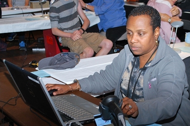 By scanning patient IDs, MIT Medical staff quickly entered flu shot information and kept the lines moving fast.