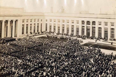 Dedication of the Cambridge MIT campus, 1916