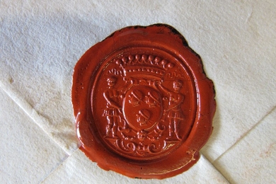 Letter with wax seal
