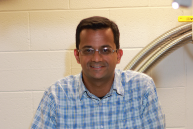 Graduate student Fahad Mahmood (pictured) uses ultrafast optical setups to study electron dynamics and competing phases in high temperature superconductors.