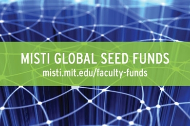 "MISTI Global Seed Funds" and url atop circle design background