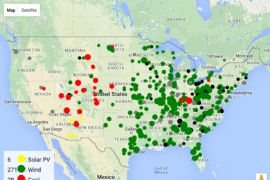 CoalMap is an online tool that allows users explore the potential effects of various market factors on the cost-competitiveness of coal versus renewable energy. 